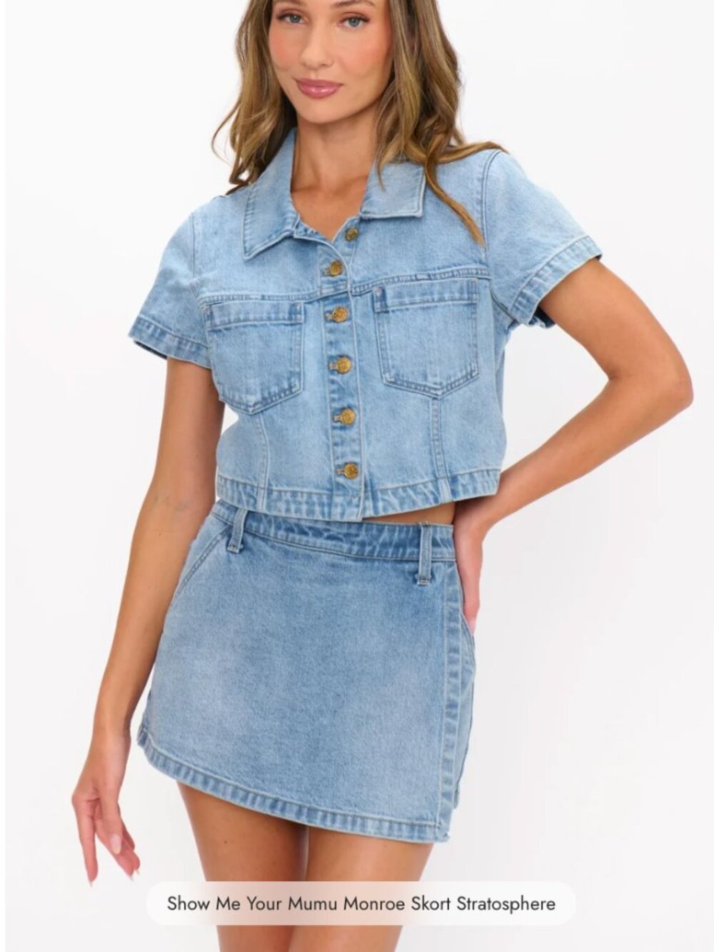 NWT!! Show me your Mumu Monroe Skort-Denim